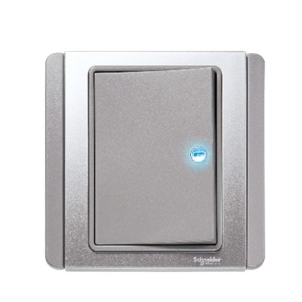 SAKLAR HOTEL SINGLE SCHNEIDER NEO E3031H2_EBGS 1G 2W LED GREY SILVER