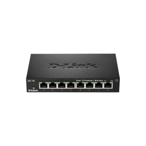 D-Link 8-Port Fast Ethernet Unmanaged Desktop Switch DES-108